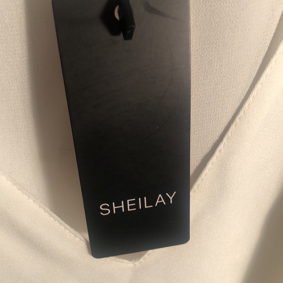 Women’s white Sheilay cold Shoulder spring eyelet crochet blouse - Picture 4 of 14